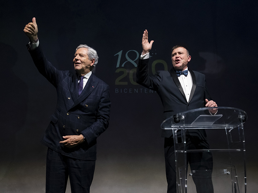 Monsieur Philippe Houzé, Président du conseil d’administration de ESCP et le Professeur Frank Bournois, son directeur général, annoncèrent que ESCP devenait la marque de l’école.