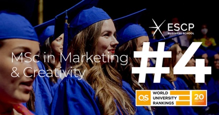 MSc in Marketing & Creativity placed 4th Worldwide by QS World University Rankings